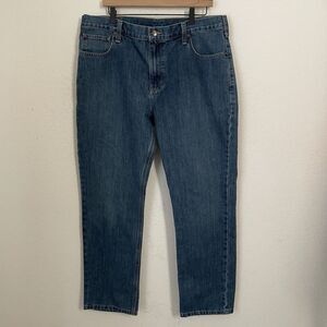 Carhartt Men’s Size 38x30 Jeans Straight Traditional  Fit Blue Denim Work Pants